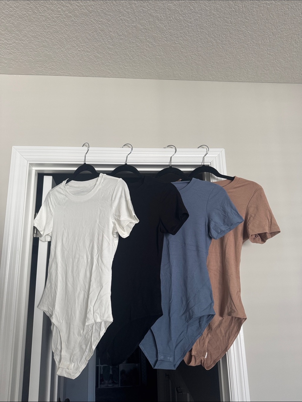 Amazon Short-Sleeve Bodysuit Pack â White, Black, Blue, Taupe